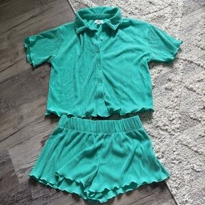 Colsie Turquoise Loungewear Outfit Small